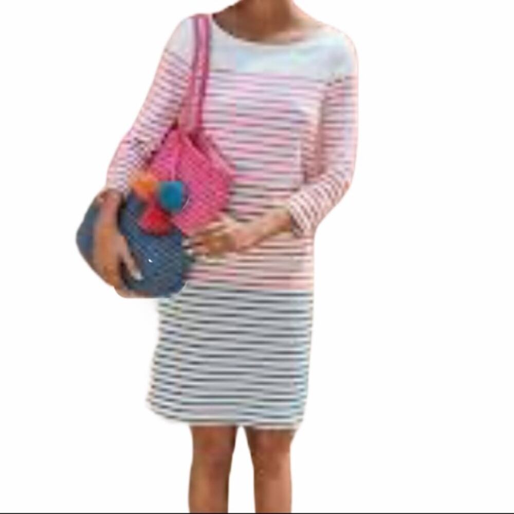 Anthropologie Fleur Bleue Stripe Dress Small NWOT Coastal Resort Colorblock
